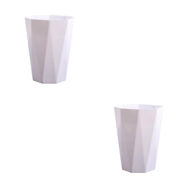 Justharion Wide Applicaiton Trash Can For Household - 6L Capacity Easy Access Simple White S 2Set