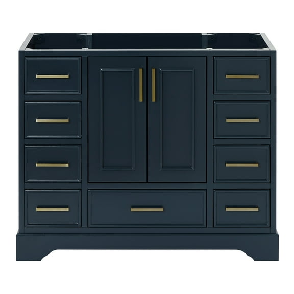 Ariel Stafford 42 Inch Single Sink Base Cabinet In Midnight Blue