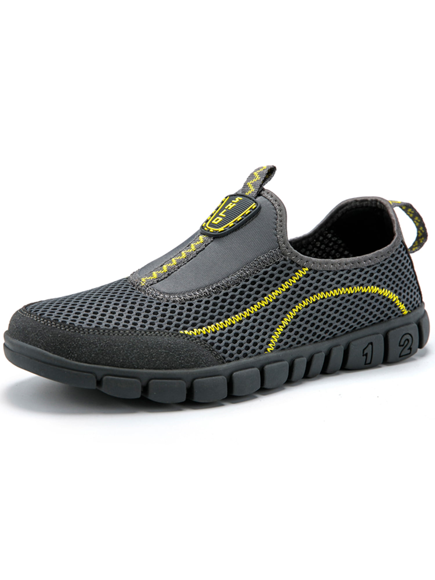 Unisex Lightweight Mesh Water Shoes Slip-on Quick Drying Aqua Beach Shoes 