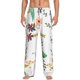 thumbnail image 1 of Balery Pretty Floral With Leaves Pantalones de pijama para hombre, pijama ultraligero, pantalón de descanso-XX-Large, 1 of 6