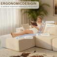 thumbnail image 7 of edx Convertible Sectional Couches Comfy&nbsp;Fluffy 4 Seat Memory Foam Sectional Sofa Upholstered Couches for Living Room Bedroom,No Assembly Required, Left Facing Chaise Beige, 7 of 7
