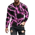 thumbnail image 5 of Tawop Mens Shirts Crew Neck Long Sleeve Pullover Graphic Pink XL, 5 of 5