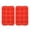 Red 【2 Ice Cube Trays】, variant on Ice Cube Tray Easy Release Flexible Silicone Mold for Cocktails and Beverages Non-Stick and Dishwasher Safe for Home Bars and Party Hosting Topliu