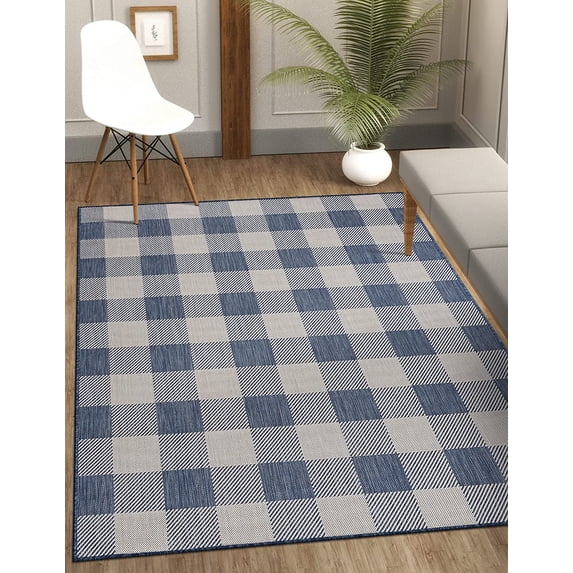 ZXNYH Outdoor Rug - Modern Area Rugs for Indoor and Outdoor patios, Kitchen and Hallway mats - Washable Outside Carpet (8x10, Bordered - Beige/White)