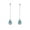 Aqua, variant on Gorgeous Clear Teardrop Rhinestone Crystal Dangling Earrings