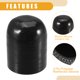 thumbnail image 5 of 1 tapón de extremo de manguera de vacío de admisión de tapa de refrigerante de silicona universal de 40 mm de diámetro interior de 1,57 pulgadas - Coche para puerto de agua de vacío de derivación del calentador de refrigerante - Silicona negra Unique Bargains Tapa de manguera de silicona, 5 of 6