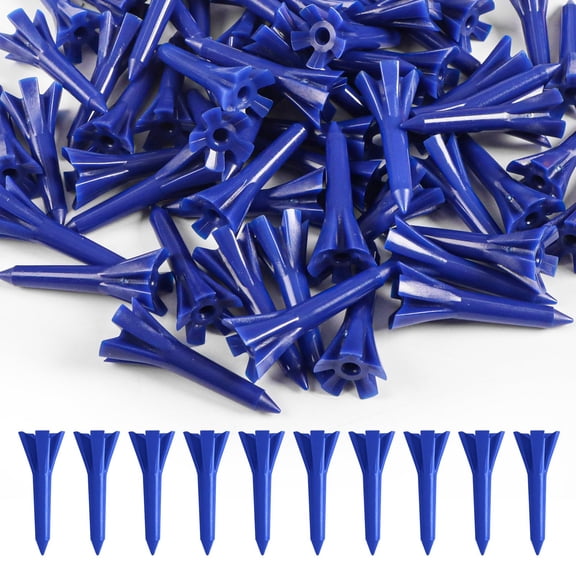 Golf Tees Plastic Unbreakable 1 1/2 Inch Value 120 Pack, Stable Short Tees with Side Spin Design for Less Friction & Par 3 Holes, Easy to Find for Driving Range