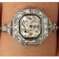 thumbnail image 4 of HeartsAndYou 4ct Cushion Moissanite Halo Milgrain Vintage Inspired Engagement Ring for Women 18k White Gold over Silver, 4 of 8