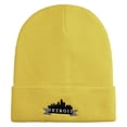 thumbnail image 5 of Detroit Skyline Embroidered 12 Inch Long Knitted Beanie - Yellow OSFM, 5 of 5