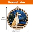 thumbnail image 2 of Borzoi Christmas Dog Ornament, Borzoi Dog Stained Glass, Holiday Present Ideas, Borzoi Dog Suncatcher Decorations, Xmas, 2 of 4