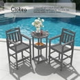 thumbnail image 3 of Ciokea High Adirondack Bar Chair, Outdoor Bar Stool for Balcony, Backyard, Poolside, Gray, 3 of 7