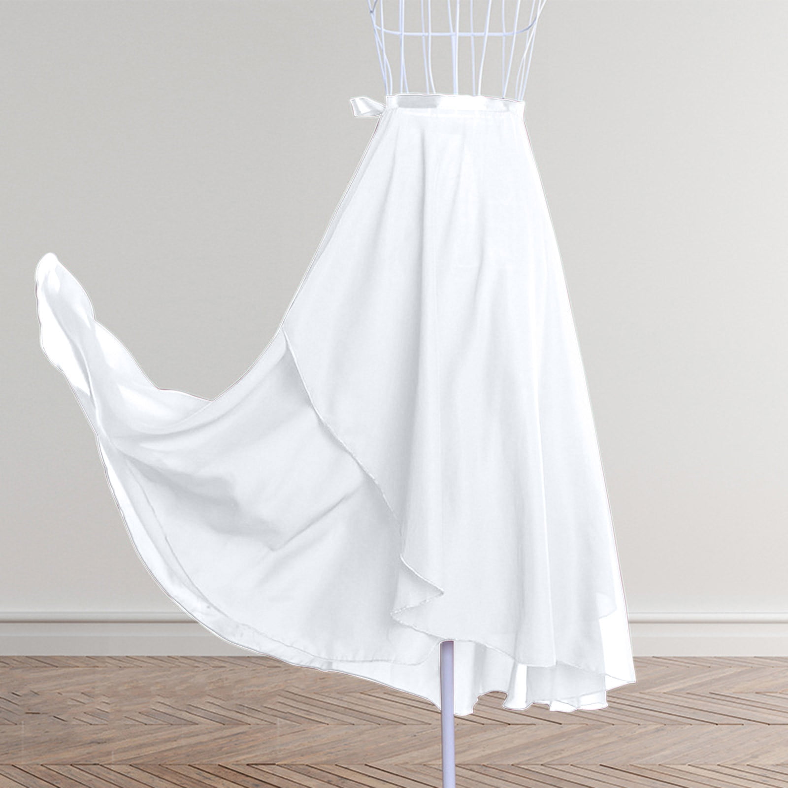 Special Savings,Women's Wrap Skirt Long High Waist Sheer Skirt