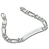 Men's Personalized Stainless Steel ID Bracelet, 9"