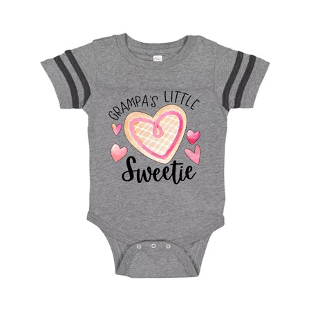 

Inktastic Grampa s Little Sweetie with Pink Heart Cookie Gift Baby Boy or Baby Girl Bodysuit