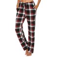 thumbnail image 1 of Innerwin Palazzo Pants Wide Leg Ladies Pajamas Bottoms Holiday Drawstring Lounge Wine Red L, 1 of 6