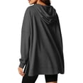 thumbnail image 5 of Sevevn Women's Oversized Hoodie Pullover Casual Side Split Drawstring Loose Long Sleeve Hooded Sweatshirt with Pocket Dark Gray XL, 5 of 5