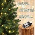 thumbnail image 3 of 4.5ft Green Christmas Tree, Pre-Lit Artificial Potted Xmas Tree with 300 Led Lights, 8 Lighting Modes, Black Base Design, Dense Branch Realistic Home Party Decoration w/Easy Assembly，2 PC, 3 of 7
