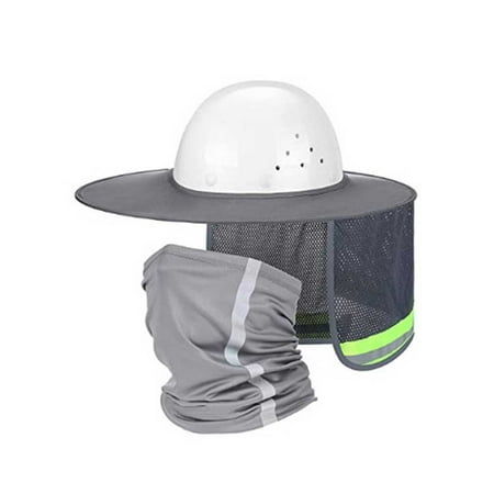 

TureClos Summer Sun Shades Protection Helmet Reflective Hard Hat Mesh Bright Construction Safety Shields Reusable for Preventing Sunburn Gray
