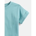 thumbnail image 3 of Wonder Nation Girls' Ribbed Knit Top with Short Sleeves, Sizes 4-18 & Plus, 3 of 3