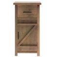 thumbnail image 6 of Rustic Vintage Nightstand with Sliding Drawer and Flipping Storage Cabinet, Wood Versatile Night Stands, Bedside Table End Table Sofa Side Table for Living Room Bedroom Furniture, Natural, 6 of 7