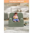 thumbnail image 7 of EastVita Couch 2 in 1 Convertible Teddy Fleece Fabric Toddler Sofa Chair Soft Fold Out Couch Lounger for Comfy Children's Sofa Bed for Playroom Nursery Birthday Gift Green, 7 of 7