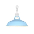 thumbnail image 1 of FSLiving H-Type Track Lighting E26 Base Industrial Adjustable Angle Lamp Blue Metal Shade with White Socket Track Light Fixture for Slope Ceiling Gimbal,Bulb and Track Not Included - 1 Light, 1 of 6