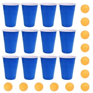 Beer Pong Cups, 22 Cups 4 Ping Professional Plastic Beer Pong Set for  Party, Christmas, Holiday, Drinking Games, etc.(red cups 11+black  cups11+4balls)