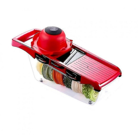 Vegetable Slicer Stainless Steel Mandolin Vegetable Cutter(red)