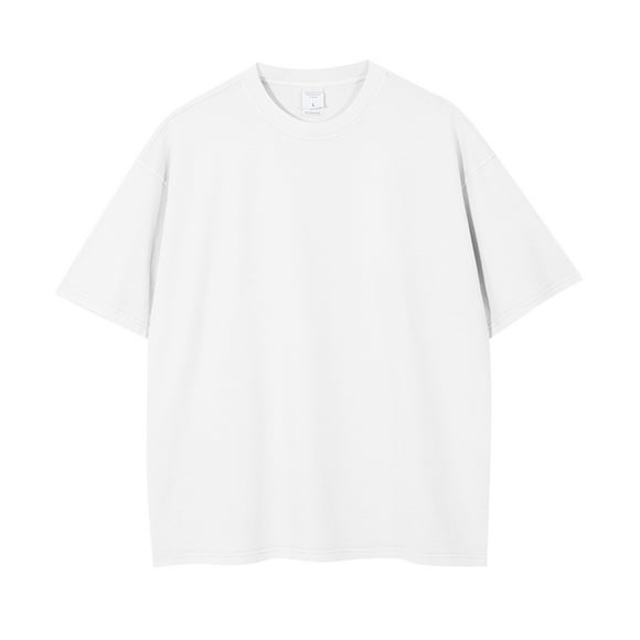 Cathalem T-Shirts pour Hommes Grands et Grands Plus la Taille T-Shirts Légers à Manches Courtes pour Hommes, Blanc XL