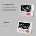 thumbnail image 3 of Cooking Timer Digital Alarm Countdowns Space Saving Baking Grilling Timers Multifunctional LED Screen Space Saving Study Prop Clear, 3 of 9