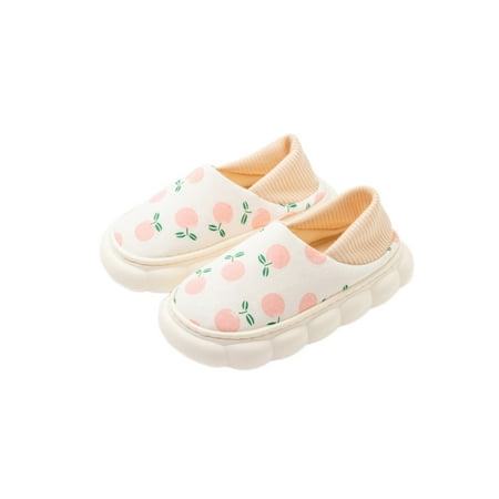 

Tenmix Women Breathable Home Shoes Indoor Casual Floral Loafer Slippers Apple Pink [Upgrade Thick Bottom] 5.5-6