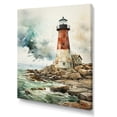 thumbnail image 2 of Designart "Guiding Light Vintage Lighthouses V" Nautical & Beach Canvas Art Print, 2 of 5
