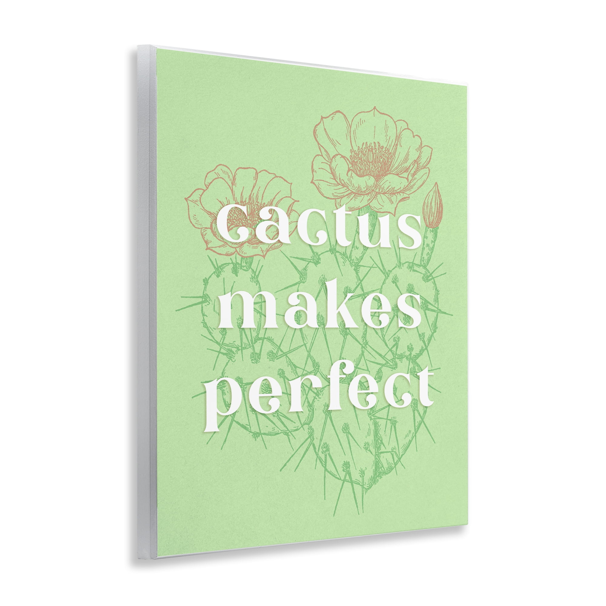 Stupell Industries Cactus Makes Perfect Plants & Flowers Painting Unframed Art Print Wall Art, 11 x 14