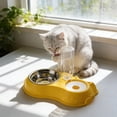 thumbnail image 5 of LEFXSMR Cat Water Fountain, Gravity Pet Dog Bowls for Drinking & Feeding, Automatic Cat Feeder for Pets Home Use, Yellow, 5 of 6