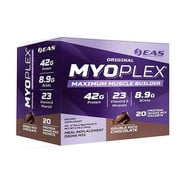 EAS Original Myoplex Maximum Muscle Builder | Meal Replacement Protein Drink Mix | Quality Protein Blend | 42g Protein | 20 Individual Packets (Double Rich Chocolate)
