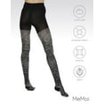 thumbnail image 6 of MeMoi Paisley Pop Cotton Blend Sweater Tights - Womens - Female (Small/Medium, Black), 6 of 12
