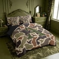 thumbnail image 2 of meiyoeat Camouflage Duck Monogram A 7-Piece Twin Bedding For Boys,Hunting Themed Initial Bedding Comforter Set,Black Reversible, 2 of 7
