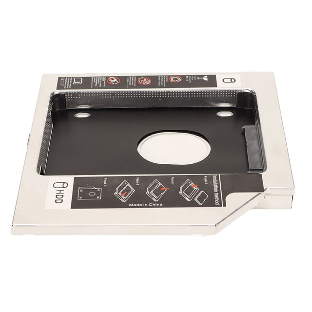 Hard Drive Caddy Bay, 2.5in SSD Converter Plastic Material for Laptops