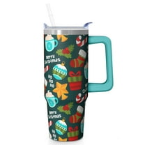30oz Snowflakes Tumbler with Lid and Straw Leak Proof Stainless Steel Cup Christmas Holiday Gift