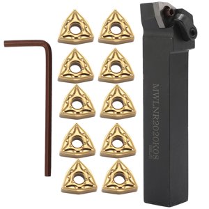 Support, ensemble d'outils carbure de tour avec carbure Mwlnr2020k08 10pcs Carbure de forage 10pcs Twirltide de la clé de carbure