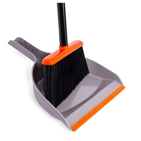 dustpan birdrock sweep broom durable combo garage indoor orange grey clip office kitchen outdoor