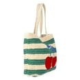 thumbnail image 3 of No Boundaries Women's Cherry Beach Tote Bag, Green Cherry, 3 of 6