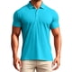 thumbnail image 1 of CAMISAS POLO PARA HOMBRE INSPIRE CHIC DE MANGA CORTA LIGERAS DE AJUSTE REGULAR CASUAL DE NEGOCIO CAMISA SÓLIDA PARA GOLF S AZUL BRILLANTE, 1 of 5