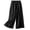 Black, variant on Women's Boho Embroidered Wide Leg Pants Elastic High Waist Casual Loose Long Pants