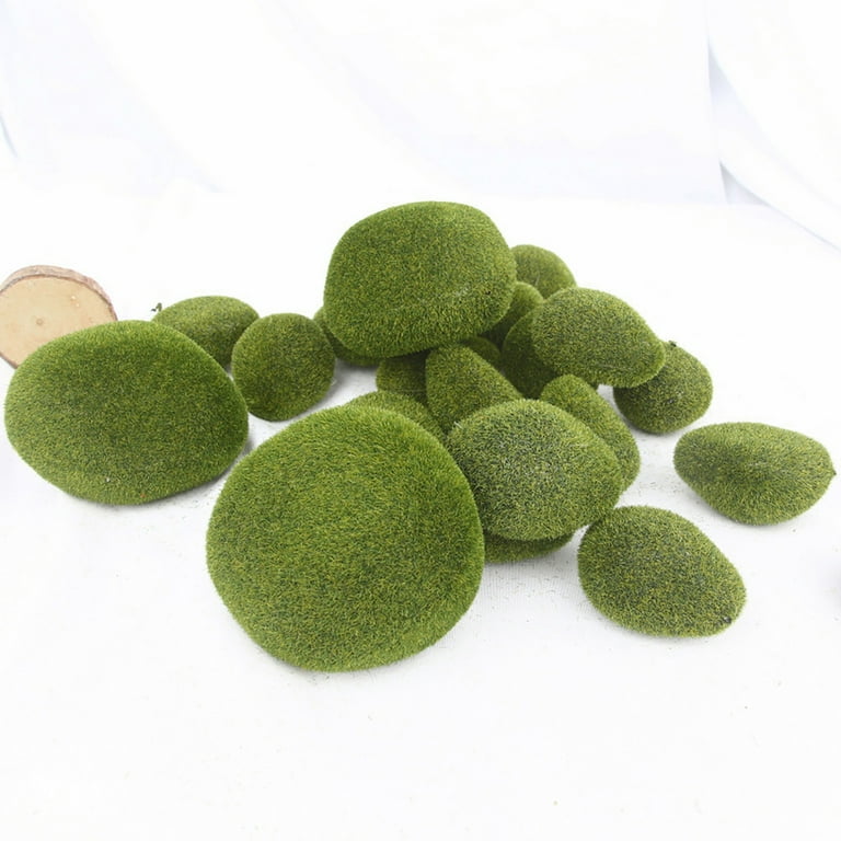 612 Pack of 4 Large Artificial Moss Rocks in a 