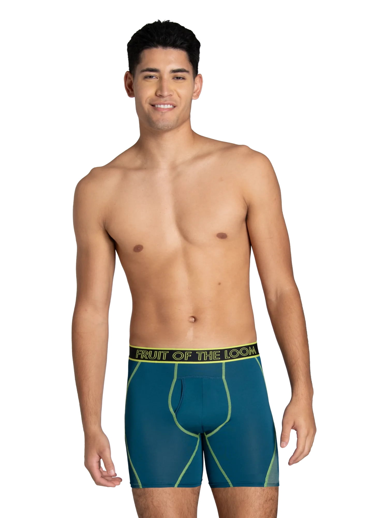 Fruit of the Loom Men's 360 Stretch Performance Max Flex Boxer Briefs, 3-Pack