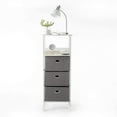 thumbnail image 2 of Urban Shop Tall Storage Cart with Charging Station, Grey, 2 of 4