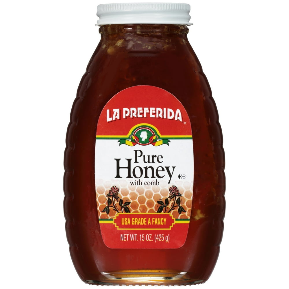 La Preferida® Pure Honey with Comb 15 oz. Jar