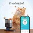 thumbnail image 3 of Smart Feeder 84.54oz Smart WiFi Pet Feeder - Automatic Cat & Dog Food Dispenser with App Control, 5G WiFi Available, Up to 20 Meals Per Day, USB-Powered, 3 of 10