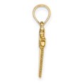 thumbnail image 2 of 14K Yellow Gold Polished Finish 3-Dimensional Hand Wood Saw Charm Pendant, 2 of 4
